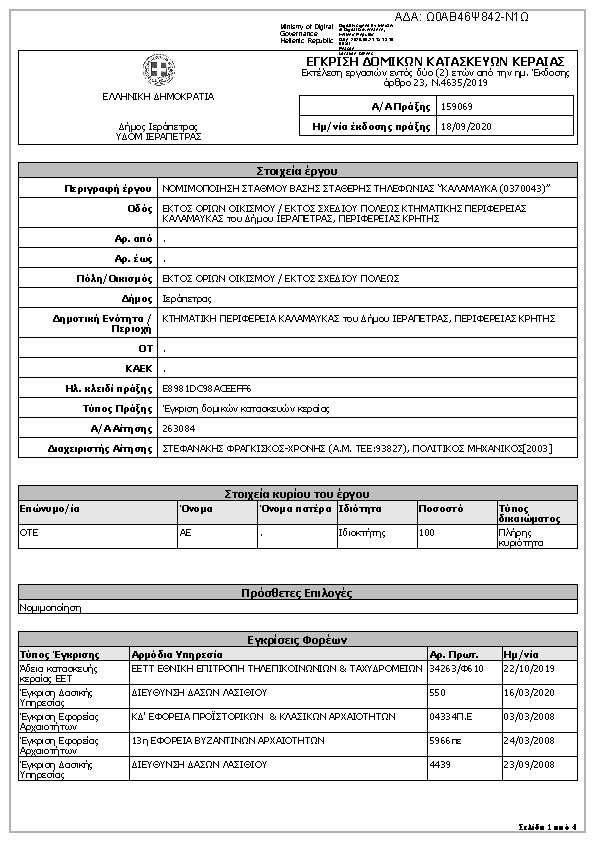 Πρώτη σελίδα του εγγράφου