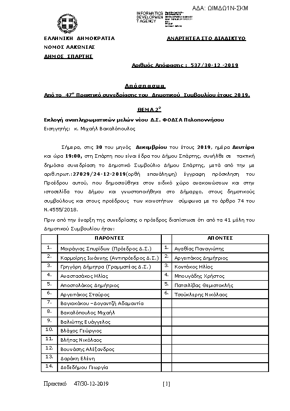 Πρώτη σελίδα του εγγράφου