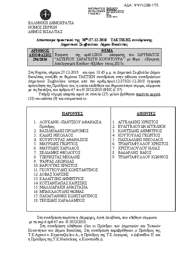 Πρώτη σελίδα του εγγράφου