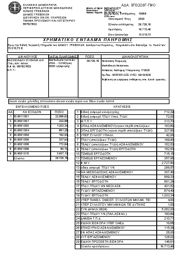 Πρώτη σελίδα του εγγράφου