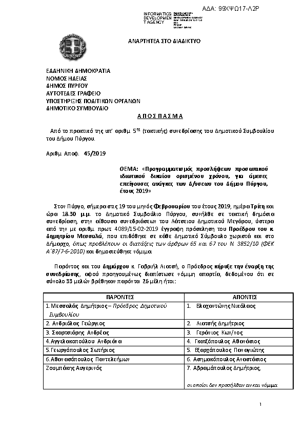 Πρώτη σελίδα του εγγράφου