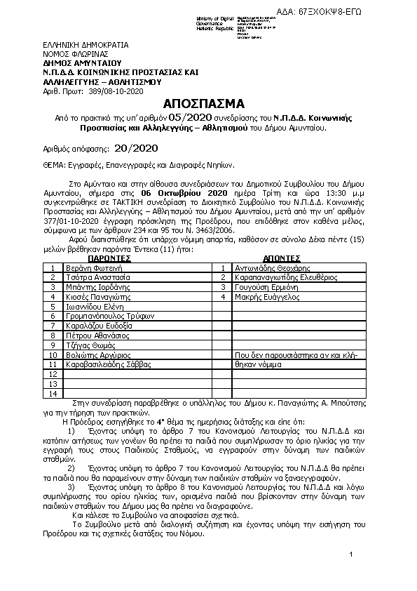 Πρώτη σελίδα του εγγράφου