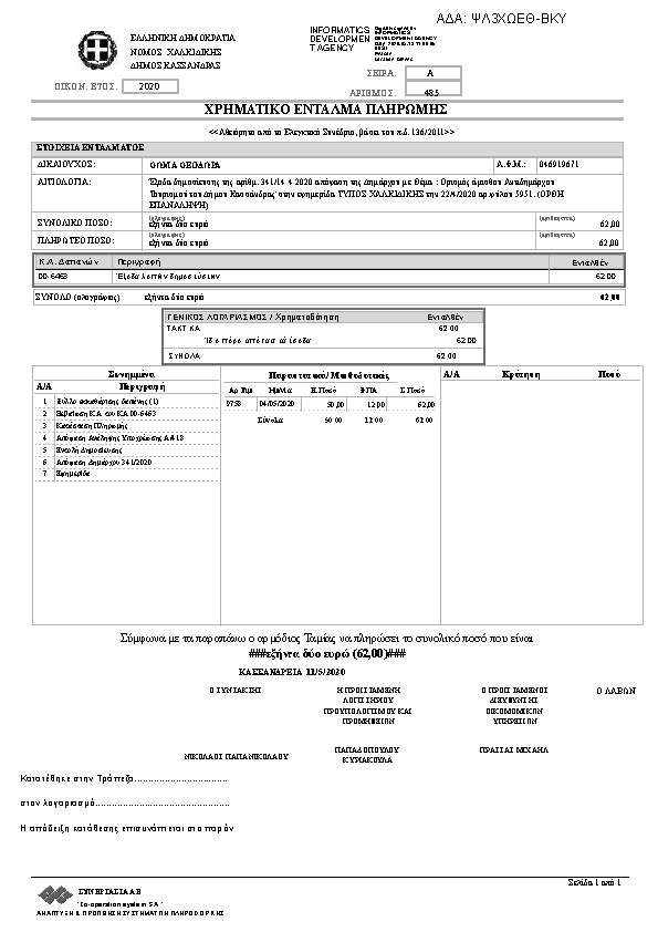 Πρώτη σελίδα του εγγράφου
