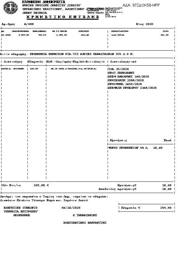 Πρώτη σελίδα του εγγράφου