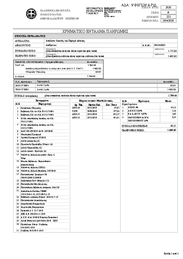 Πρώτη σελίδα του εγγράφου