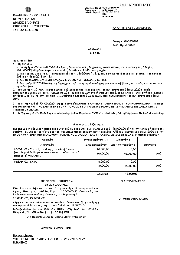 Πρώτη σελίδα του εγγράφου