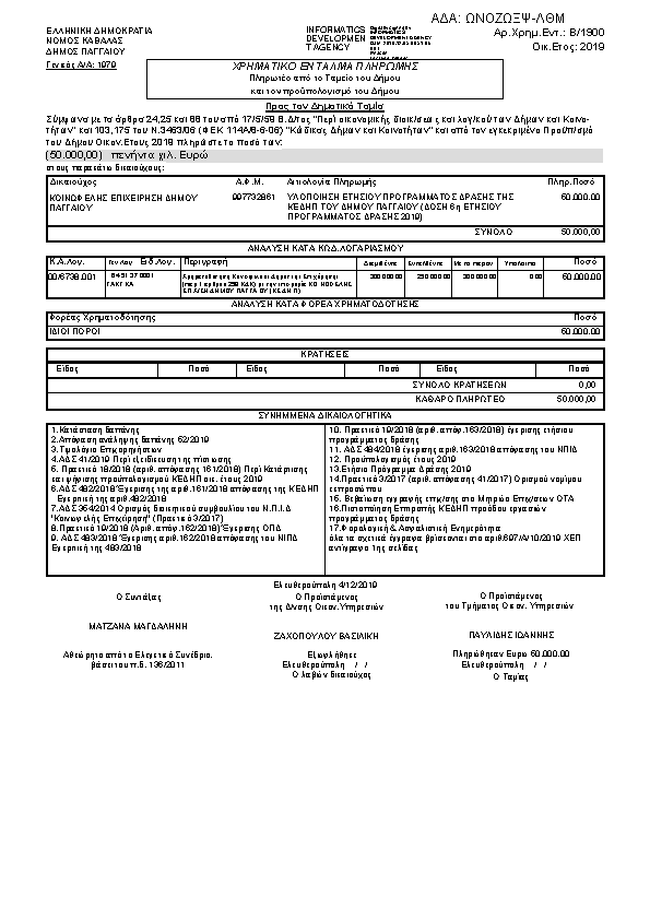 Πρώτη σελίδα του εγγράφου