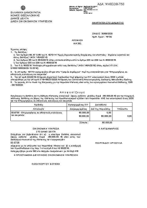 Πρώτη σελίδα του εγγράφου