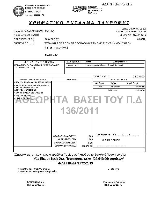 Πρώτη σελίδα του εγγράφου