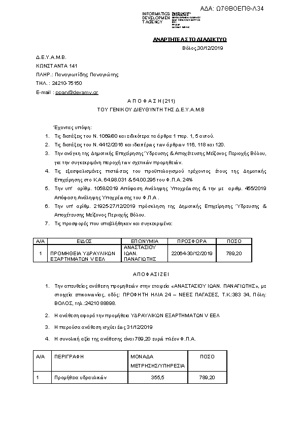 Πρώτη σελίδα του εγγράφου