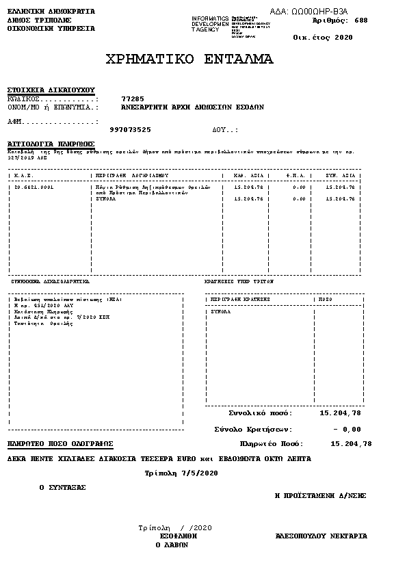 Πρώτη σελίδα του εγγράφου