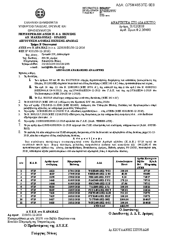 Πρώτη σελίδα του εγγράφου