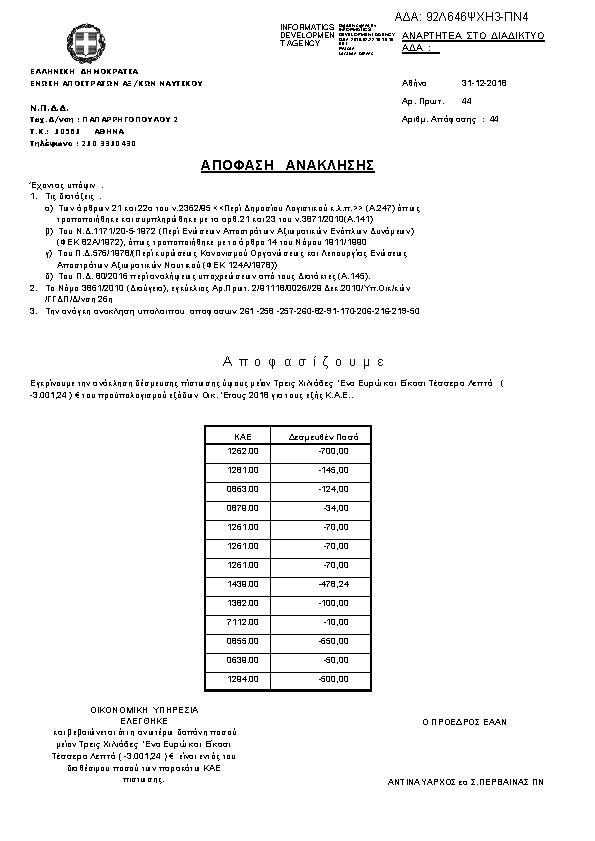 Πρώτη σελίδα του εγγράφου