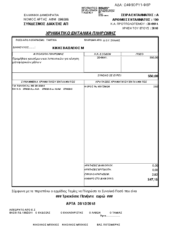 Πρώτη σελίδα του εγγράφου