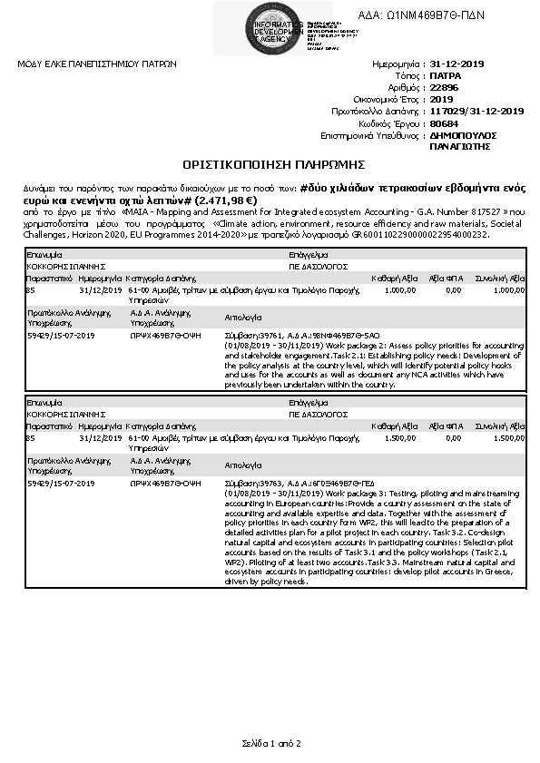 Πρώτη σελίδα του εγγράφου