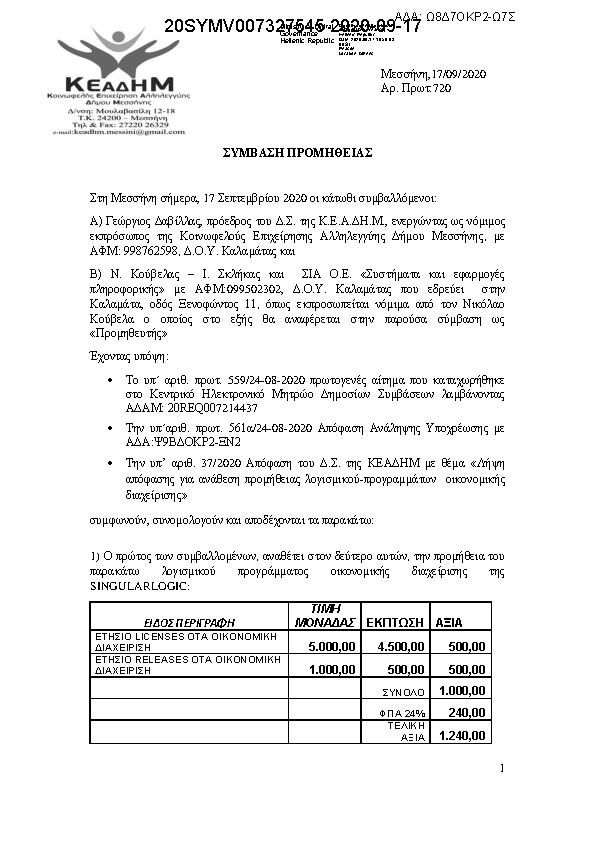 Πρώτη σελίδα του εγγράφου