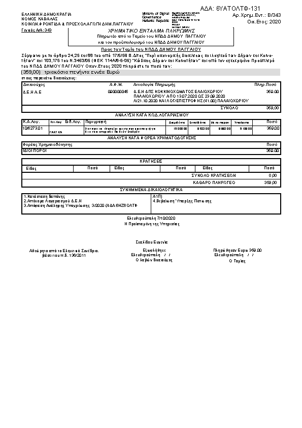 Πρώτη σελίδα του εγγράφου