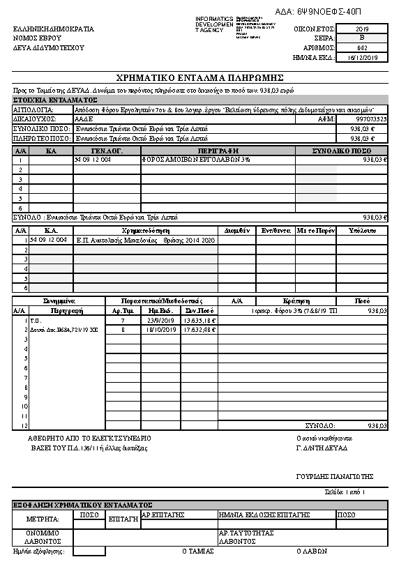 Πρώτη σελίδα του εγγράφου