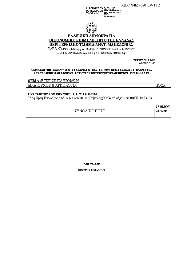 Πρώτη σελίδα του εγγράφου