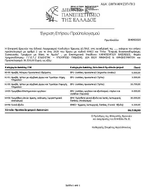 Πρώτη σελίδα του εγγράφου