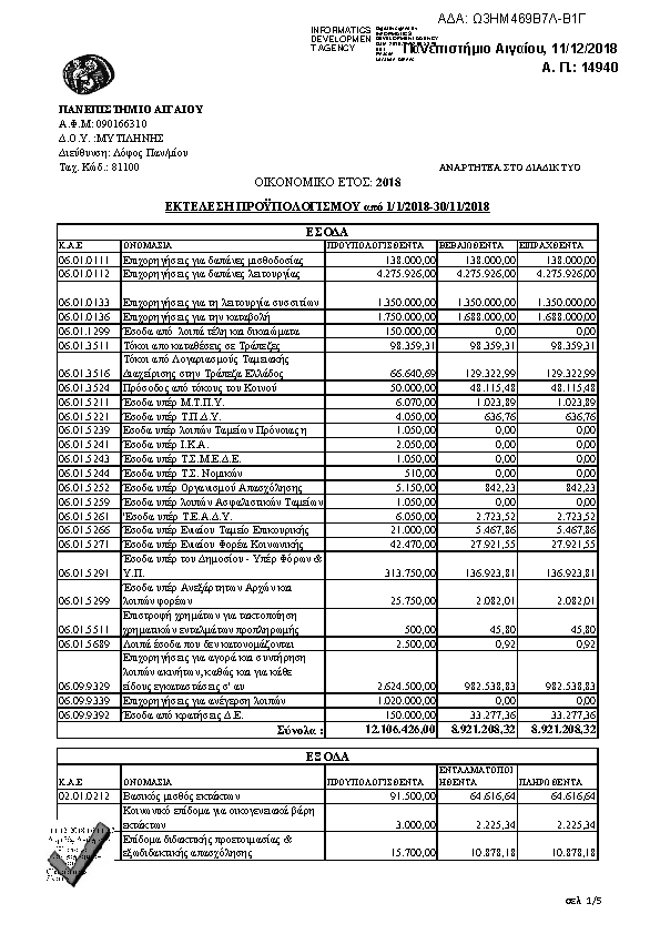 Πρώτη σελίδα του εγγράφου