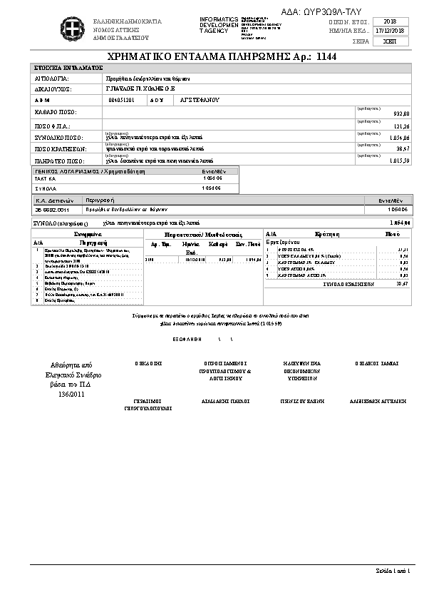 Πρώτη σελίδα του εγγράφου