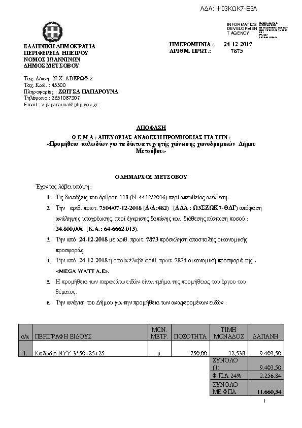 Πρώτη σελίδα του εγγράφου