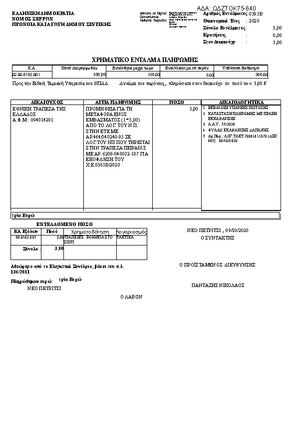 Πρώτη σελίδα του εγγράφου