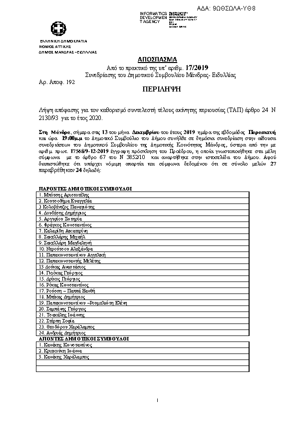 Πρώτη σελίδα του εγγράφου