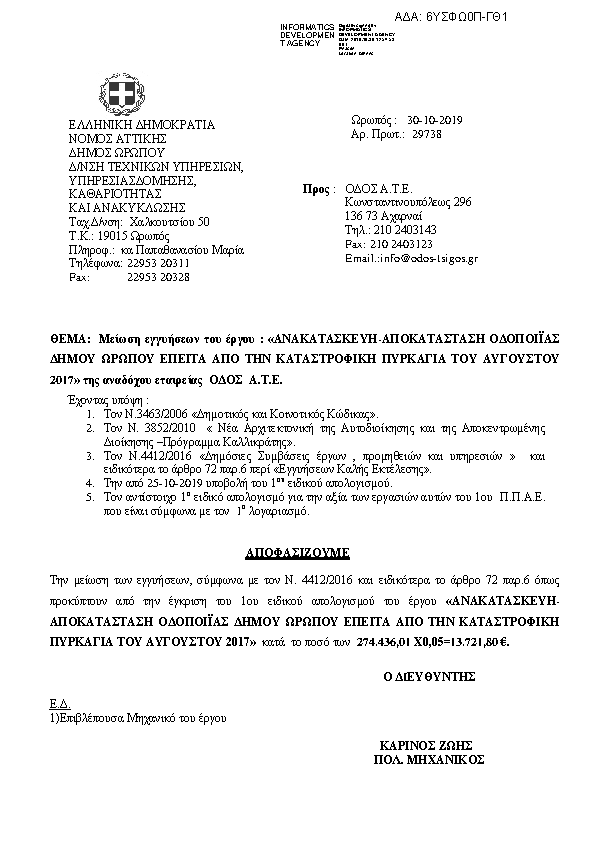 Πρώτη σελίδα του εγγράφου