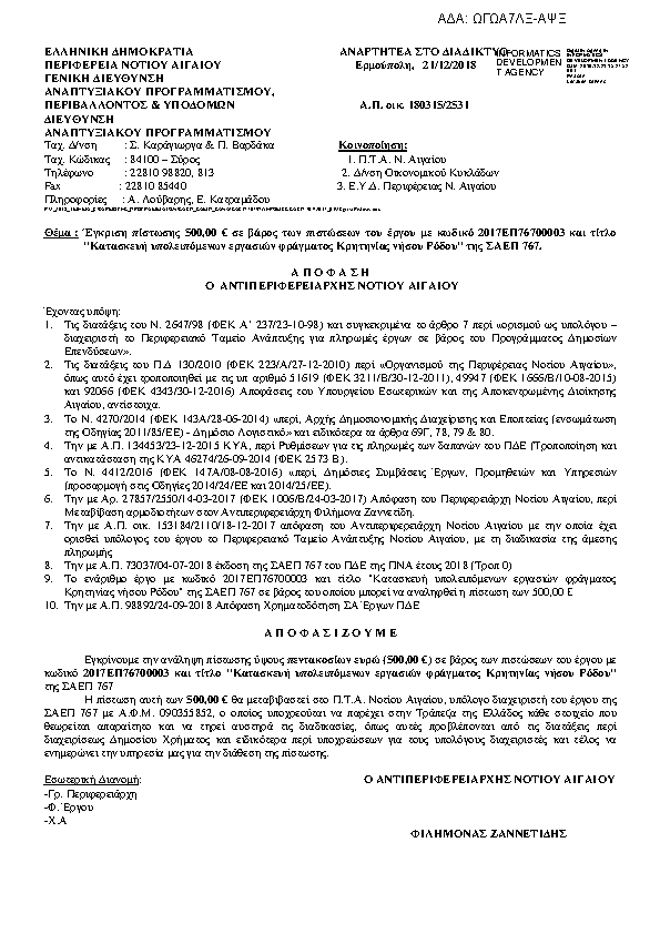 Πρώτη σελίδα του εγγράφου