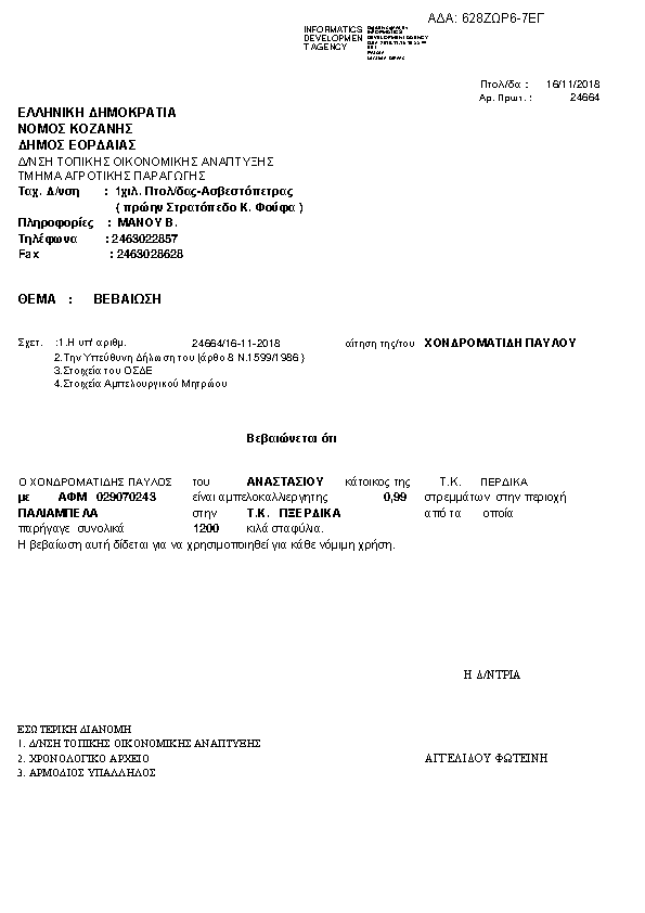 Πρώτη σελίδα του εγγράφου