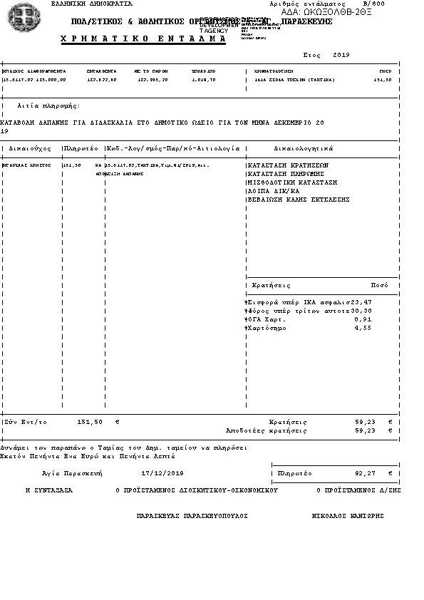 Πρώτη σελίδα του εγγράφου