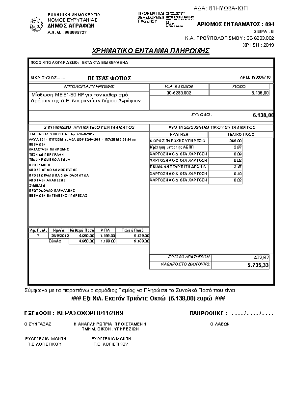 Πρώτη σελίδα του εγγράφου