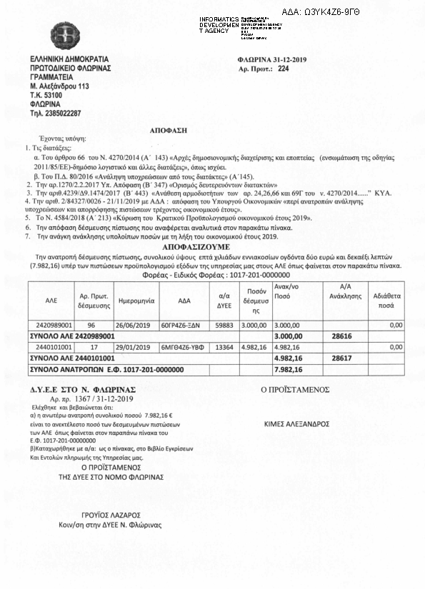 Πρώτη σελίδα του εγγράφου