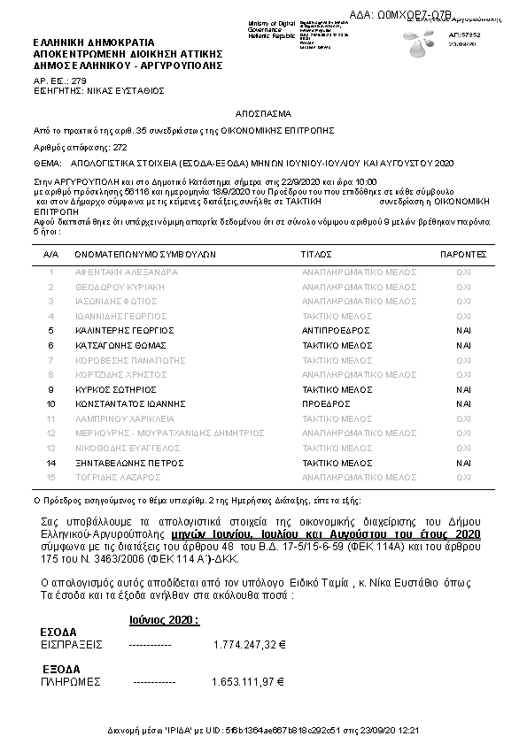 Πρώτη σελίδα του εγγράφου