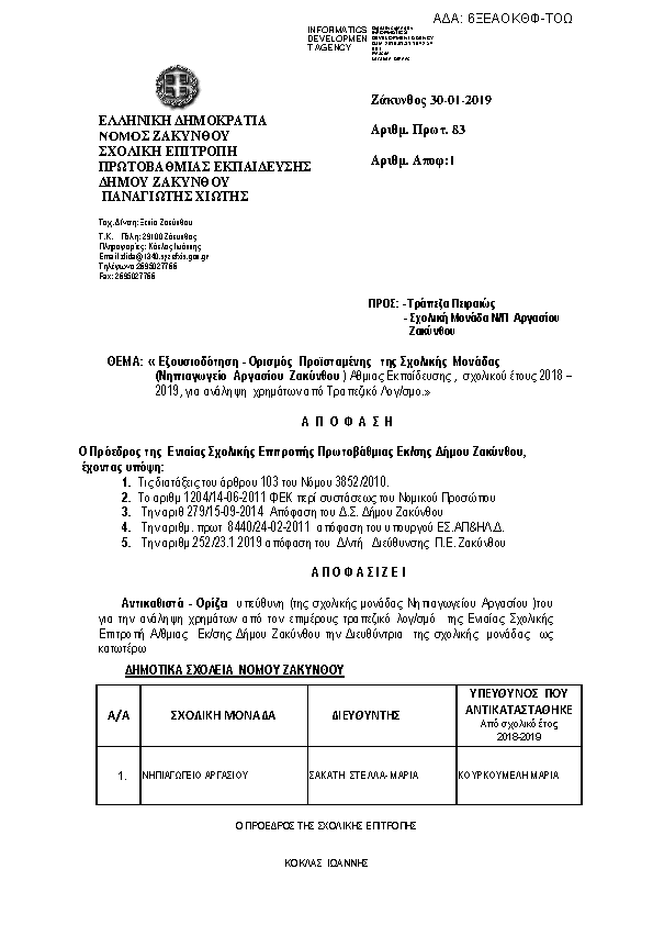 Πρώτη σελίδα του εγγράφου