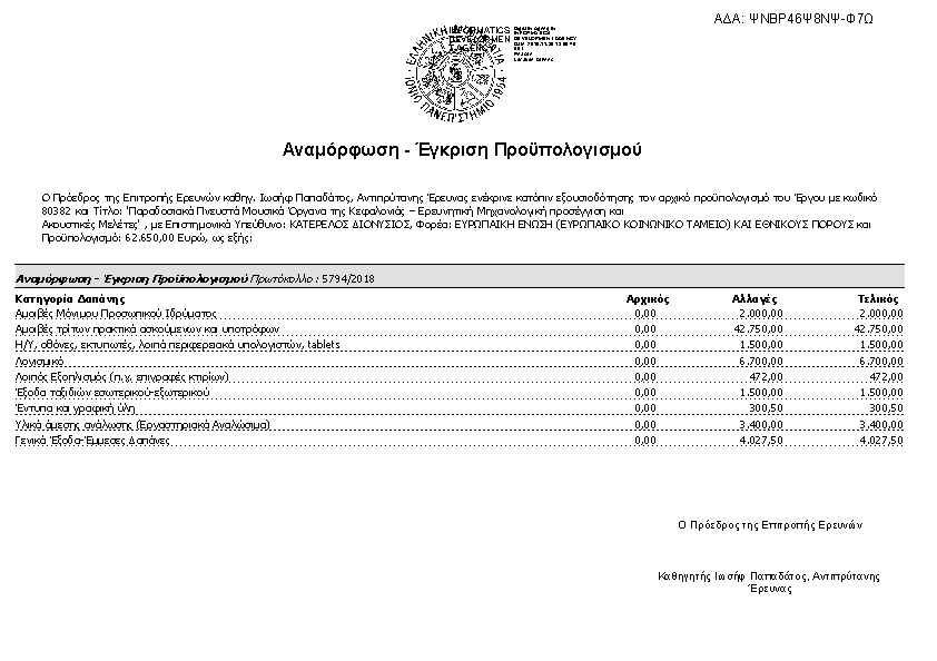 Πρώτη σελίδα του εγγράφου