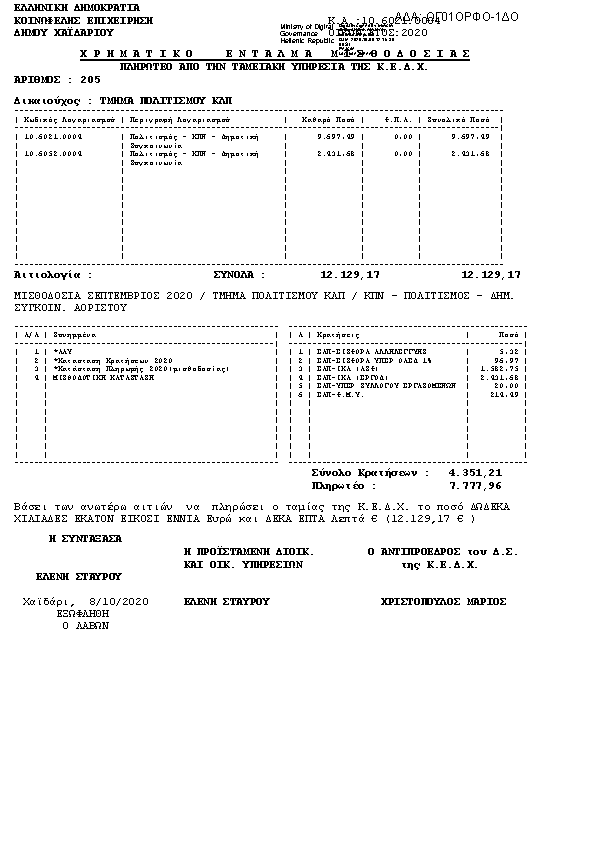 Πρώτη σελίδα του εγγράφου