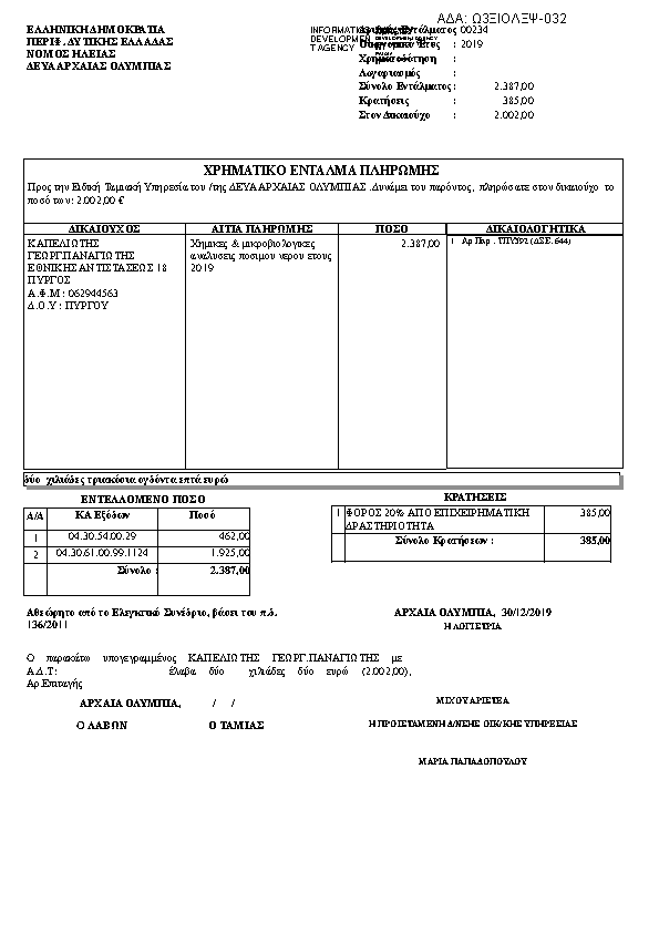 Πρώτη σελίδα του εγγράφου