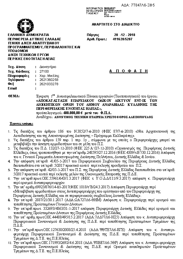 Πρώτη σελίδα του εγγράφου