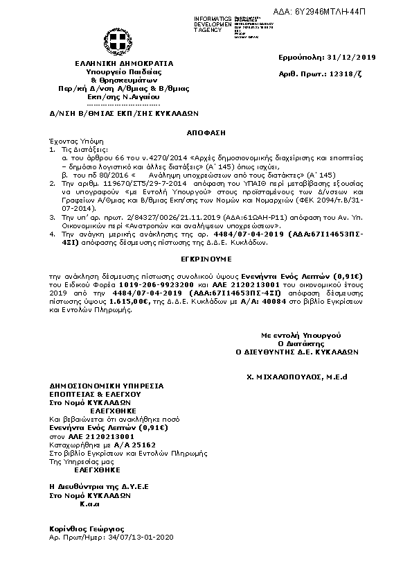 Πρώτη σελίδα του εγγράφου