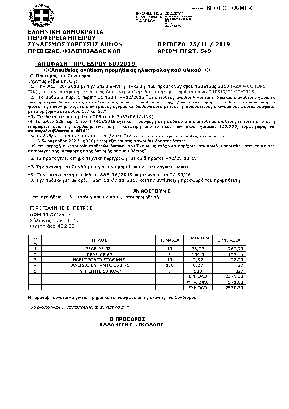 Πρώτη σελίδα του εγγράφου