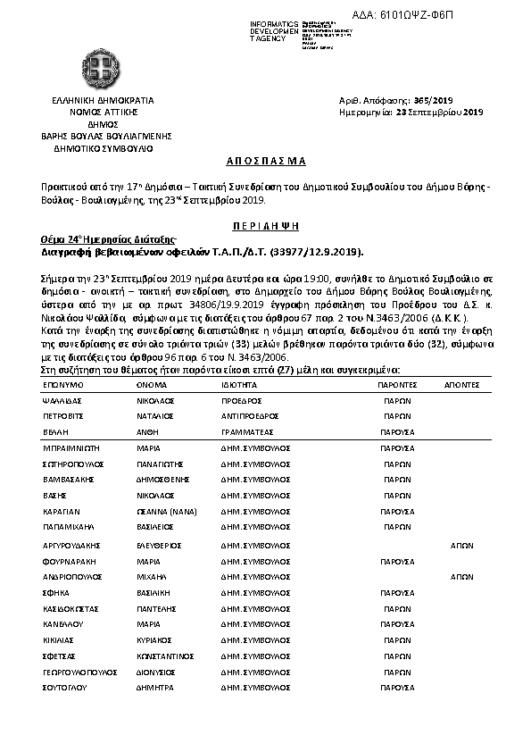 Πρώτη σελίδα του εγγράφου