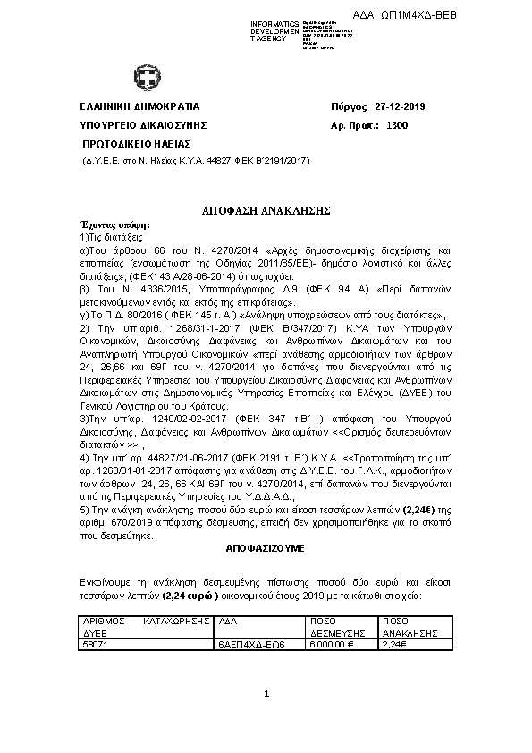 Πρώτη σελίδα του εγγράφου