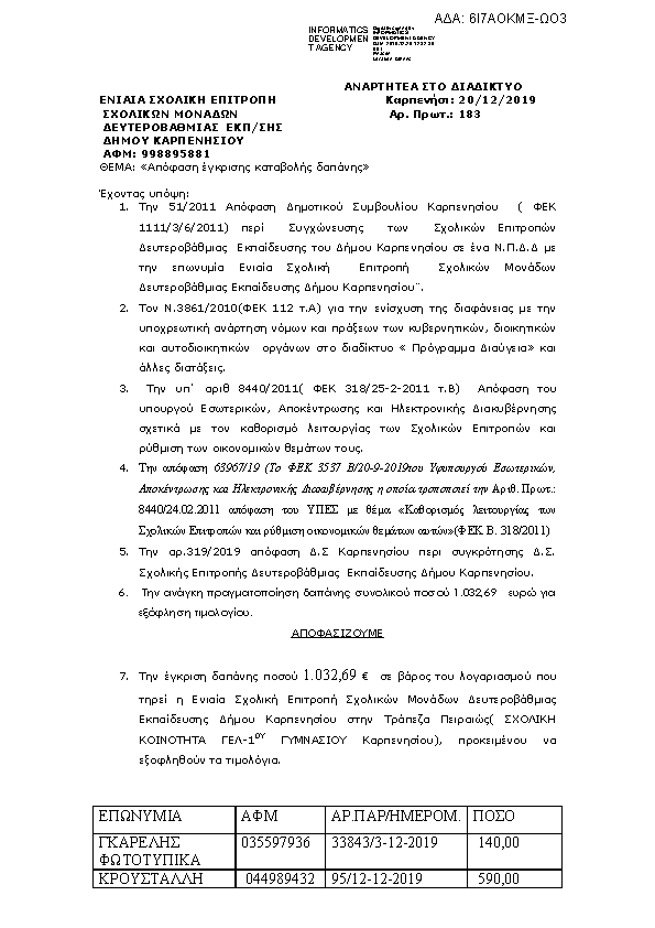 Πρώτη σελίδα του εγγράφου