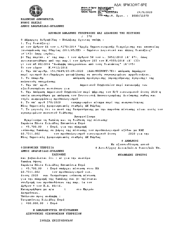 Πρώτη σελίδα του εγγράφου